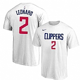Los Angeles Clippers 2 Kawhi Leonard White Nike T-Shirt,baseball caps,new era cap wholesale,wholesale hats